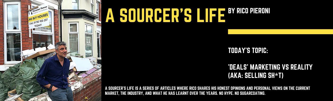 ico Pieroni of Treasure Tower leaning against renovation waste in Stoke-on-Trent, introducing the 'A Sourcer's Life' series on property sourcing reality.